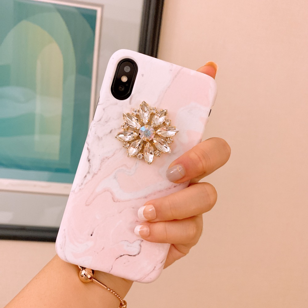 핑크마블 꽃 보석 큐빅 z플립 폴드 아이폰 갤럭시 특이한 우정 생일선물 여자친구 핸드폰케이스