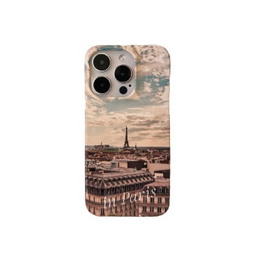(하드케이스) 가을 파리 아이폰14 갤럭시 지플립 4 폴드 폰케이스